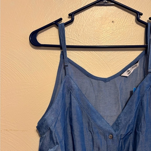 Cupshe Denim Blue Tie-Front Camisole - Picture 7 of 9